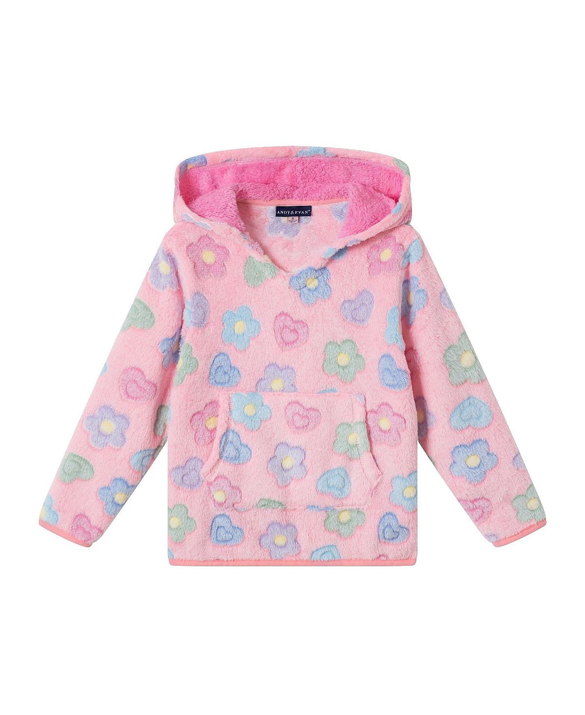 Andy & Evan Girls' Plush Hoodie - Little Kid