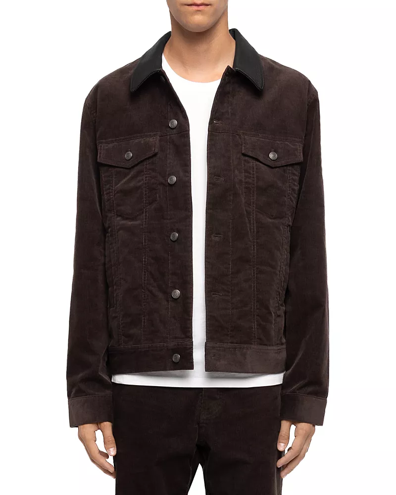 Zadig & Voltaire Bases Cotton Blend Corduroy Pocket Jacket