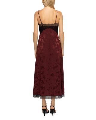 Ridar Silk Lace Trim Dress