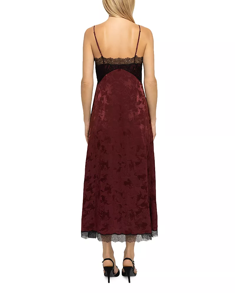 Zadig & Voltaire Ridar Silk Lace Trim Dress