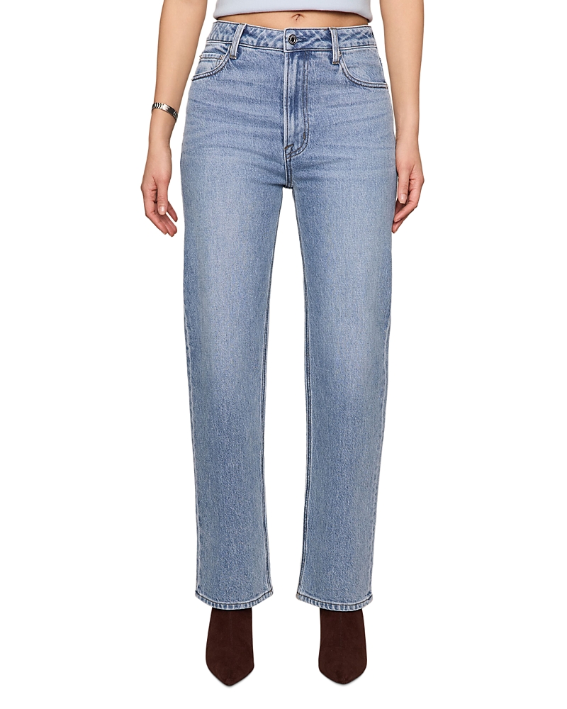 Z Supply The Muse High Rise Straight Jeans In Light Year