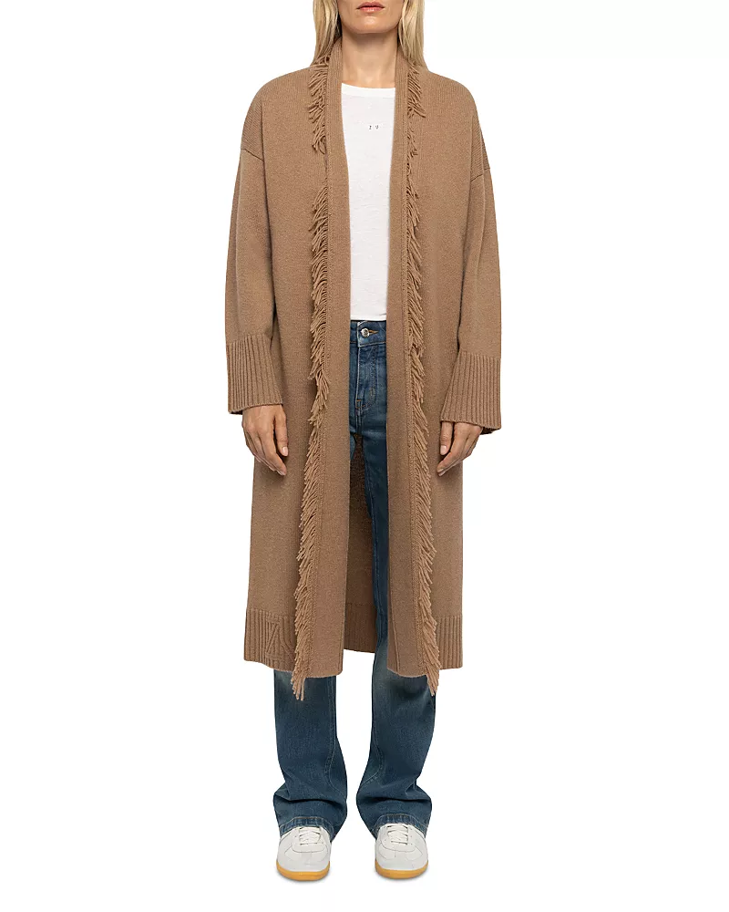 Zadig & Voltaire Camy Wool & Cashmere Fringed Cardigan