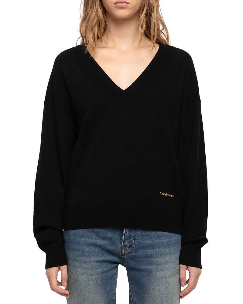 Zadig & Voltaire Soulu Wool & Cashmere V Neck Sweater