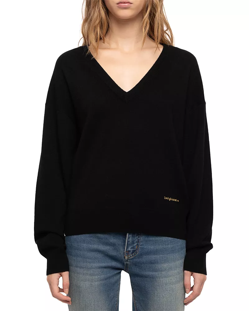 Zadig & Voltaire Soulu Wool & Cashmere V Neck Sweater