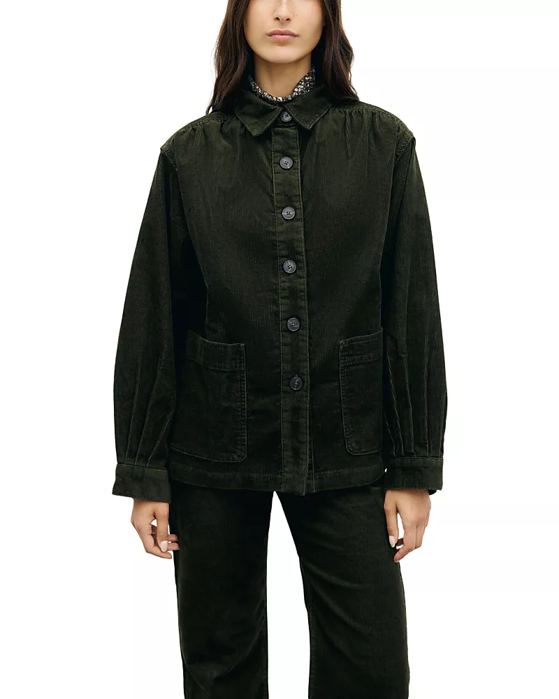Gerard Darel Jena Cotton Stretch Corduroy Overshirt