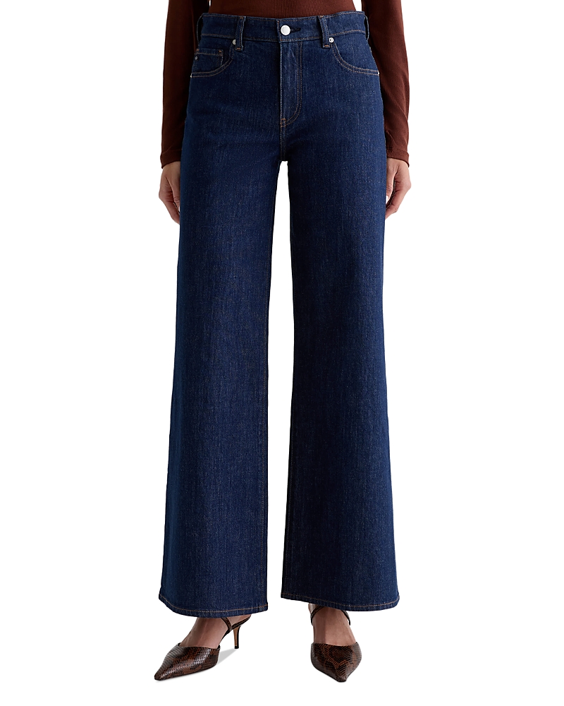 Ag Saige Mid Rise Wide Leg Jeans in Azura