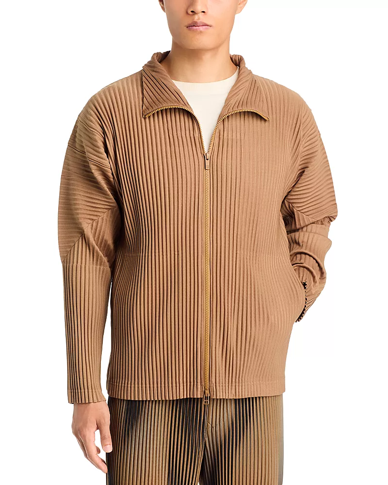 Homme PLISSE Issey Miyake Banded Zip Point Collar Jacket