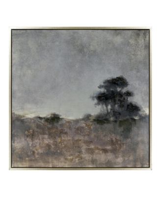 Floresta Framed Art Antiqued Metallic Silver