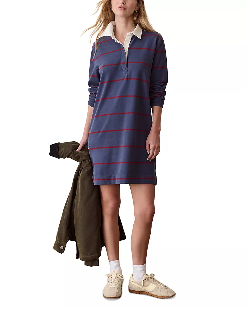 Marine Layer Maggie Cotton Rugby Mini Dress