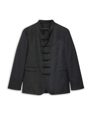 Varick Regular Fit Stand Collar Clasp Jacket