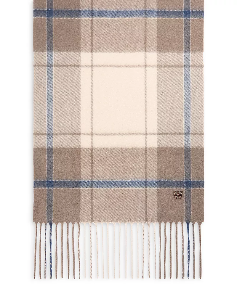 Weekend Max Mara Wkacatone Tartan Inspired Cashmere Scarf