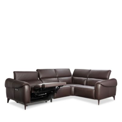 Volturno 4 Piece Triple Motion Leather Sectional