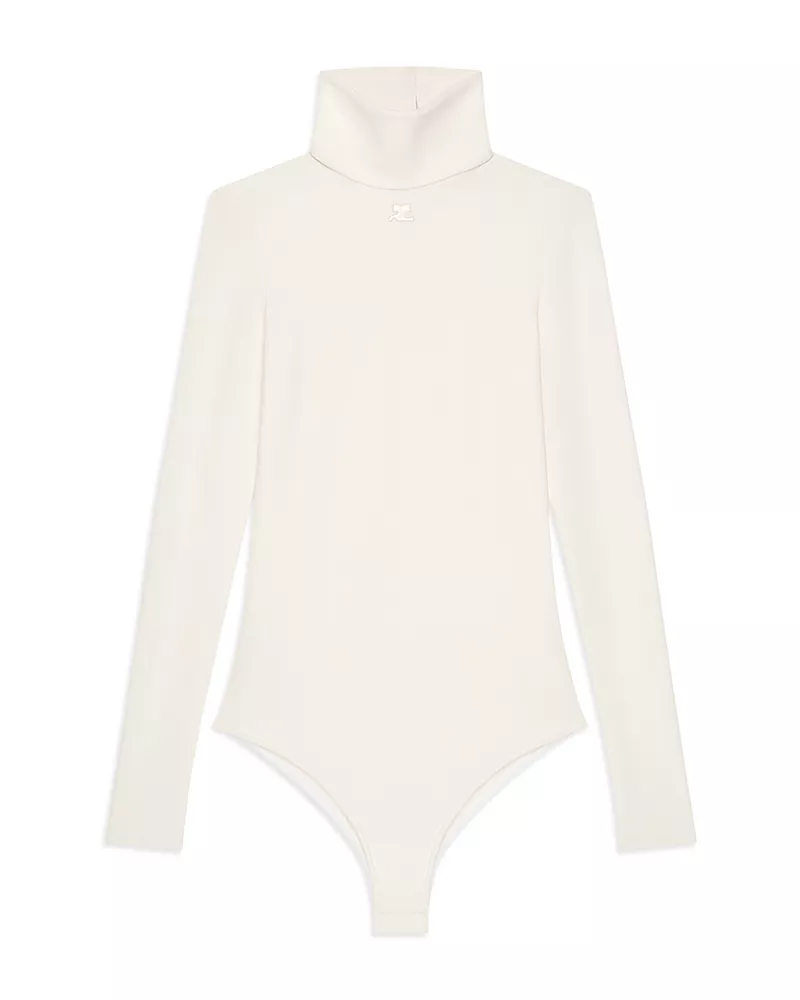 Courreges Jersey Mock Neck Bodysuit