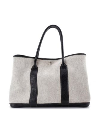 36 Garden Party Tote Toile and Leather
