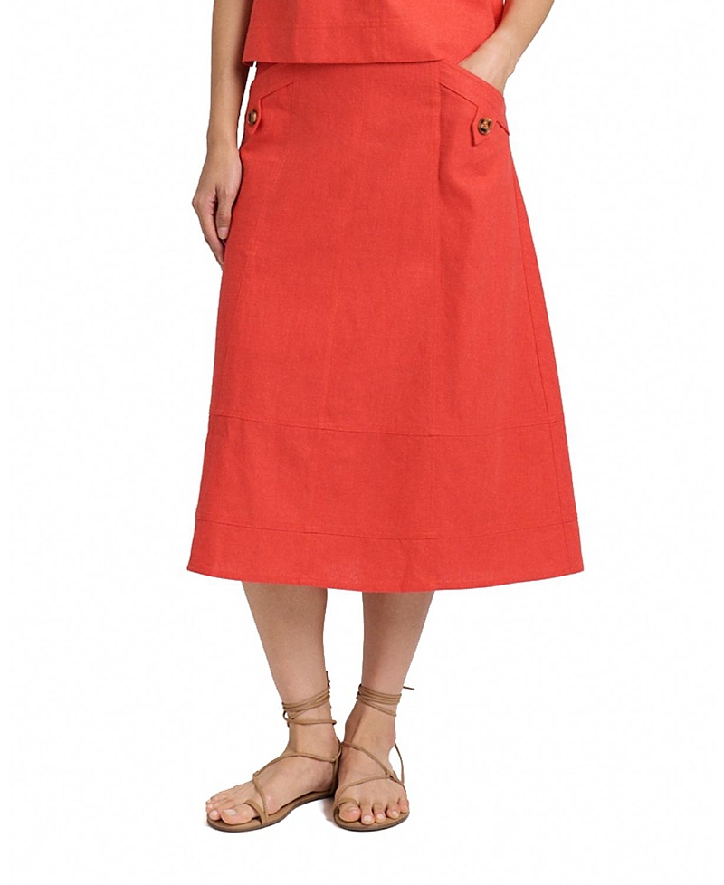 Cartolina Alice Linen Midi Skirt · L
