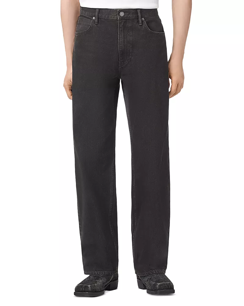 Allsaints Mullen Cotton Loose Fit 31.5 Jeans in Overdyed Brown