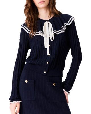 Tie Neck Button Front Top