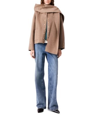 Genest Wool Blend Hooded Short Coat - thumbnail 2