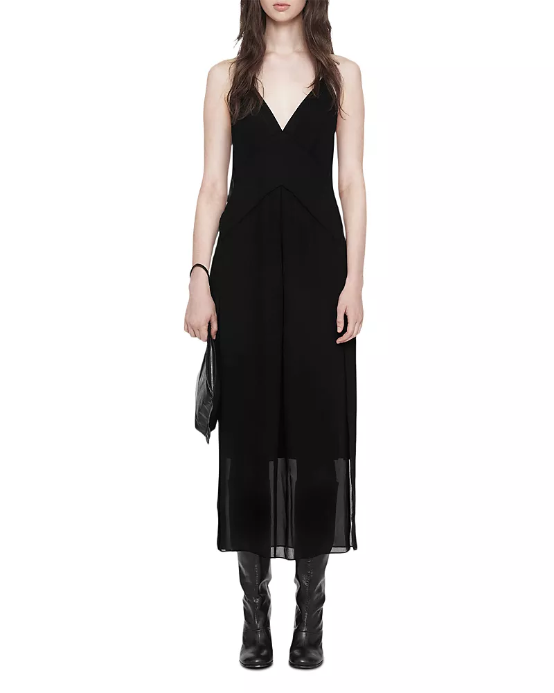 Allsaints Fawn Pleated Midi Dress