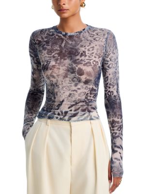 Kaylee Crewneck Mesh Top