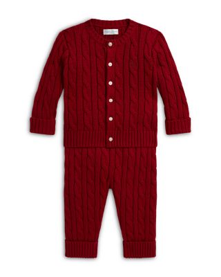 Boys' Cable Knit Cotton Cardigan & Pants Set - Baby