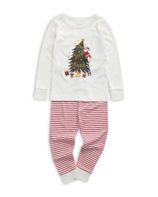 Unisex Santa Christmas Tree Placement Print Pajamas Set - Baby