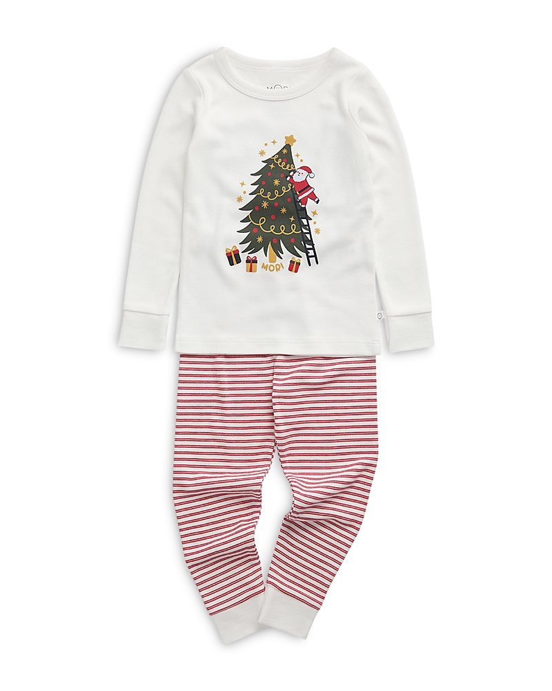 Mori Unisex Santa Christmas Tree Placement Print Pajamas Set - Baby