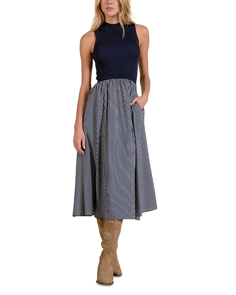 Elan Mock Neck Sleeveless Dress