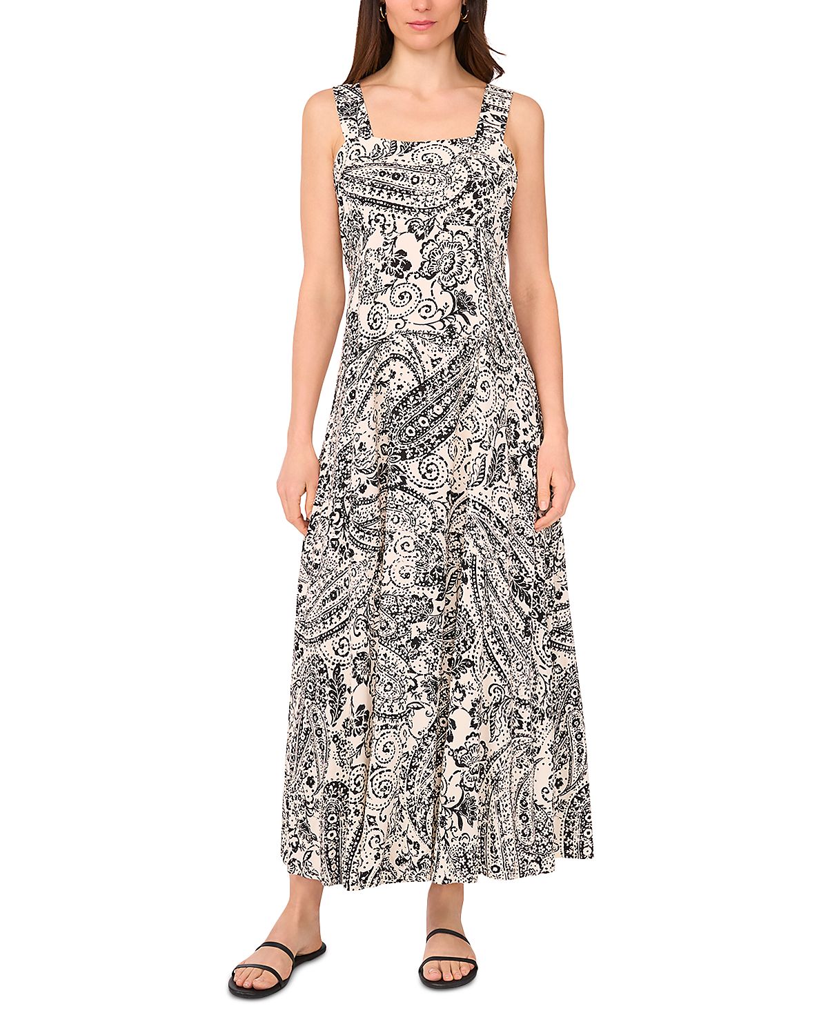 Vince Camuto Square Neck Tiered Maxi Dress