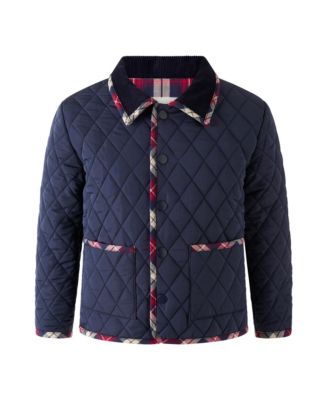 Boys' Tartan Trim Quilted Jacket - Little Kid, Big Kid