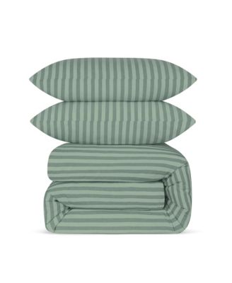  Pembroke Stripe Cotton Duvet Set, Twin