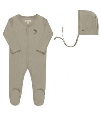 Boys'  Embroidered Palm Trees Collection Footie with Bonnet - Baby