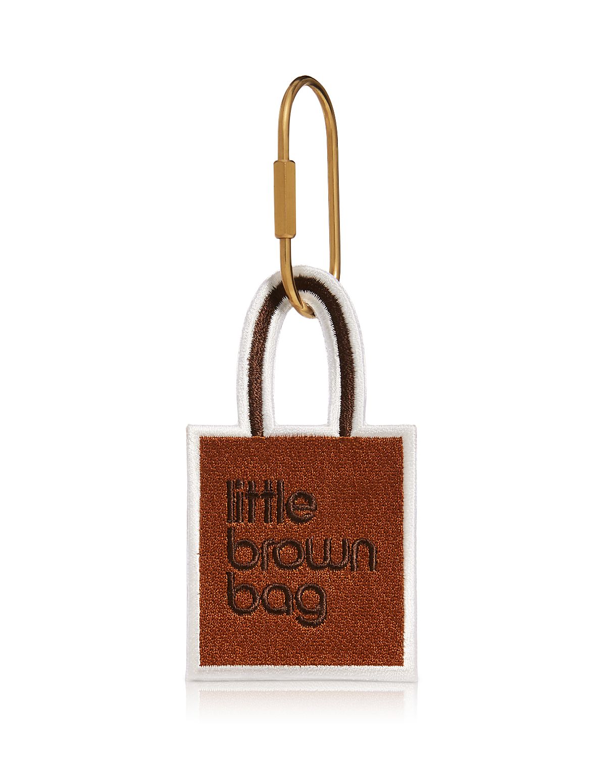 Abbod Little Brown Bag Embroidered Bag Charm