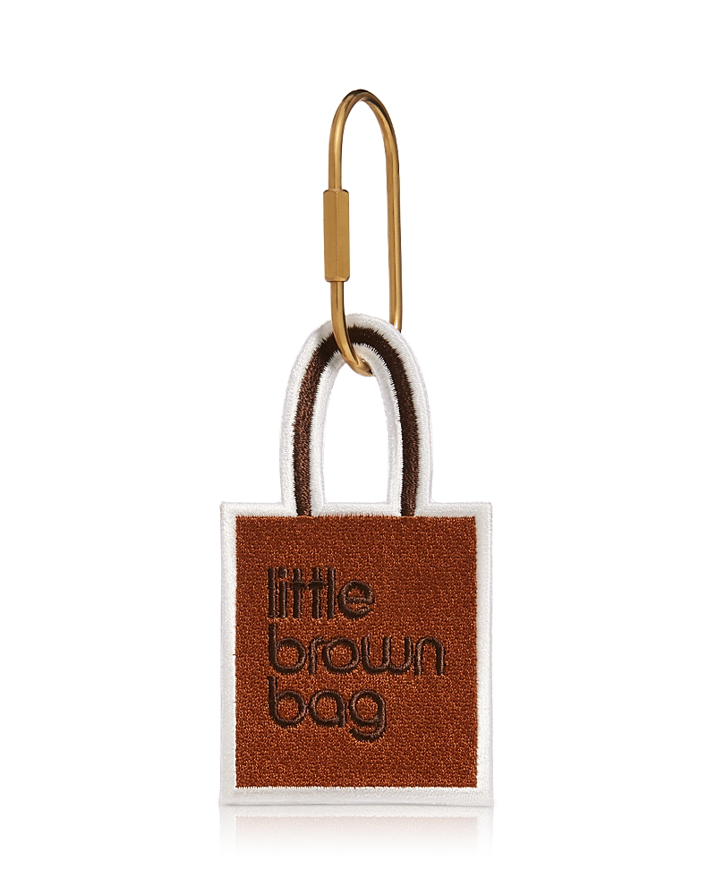 Abbode Abbod Little Brown Bag Embroidered Bag Charm