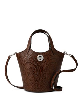 Tooled Anchor Leather Crossbody