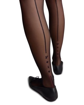 Back Seam Logo Tights