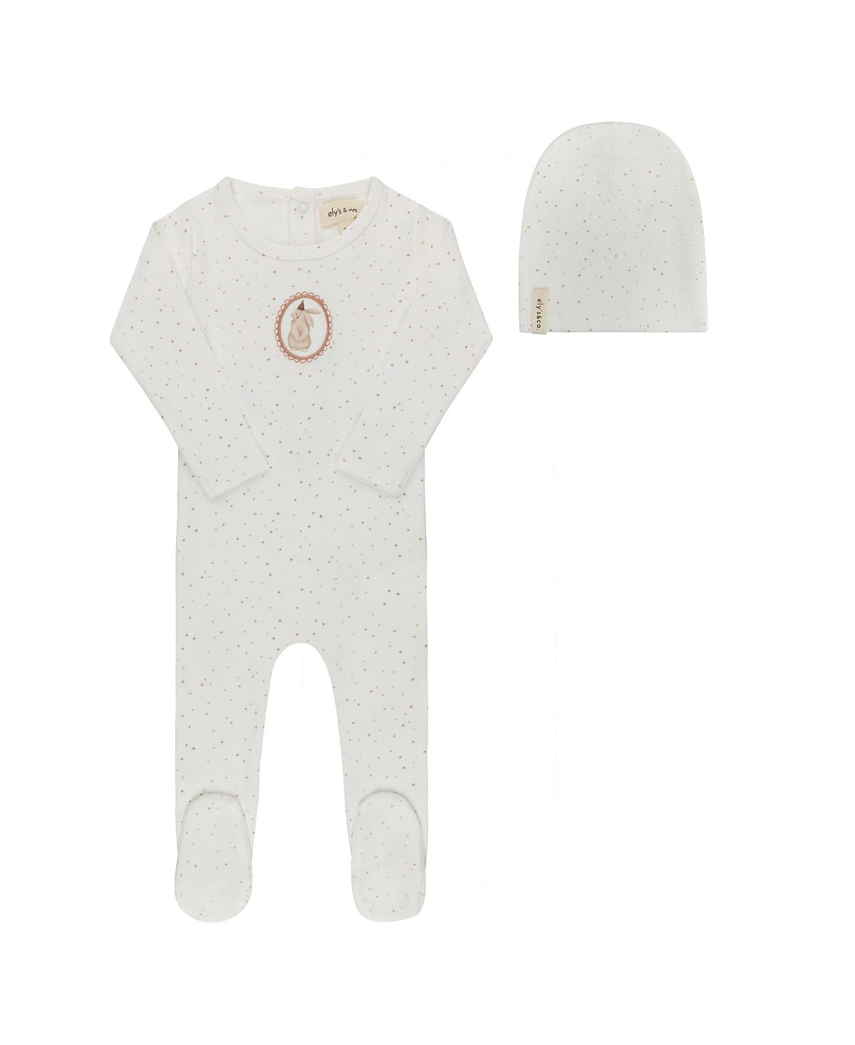 Ely's & Co. Unisex Speckled Bunny Collection Footie Beanie - Baby