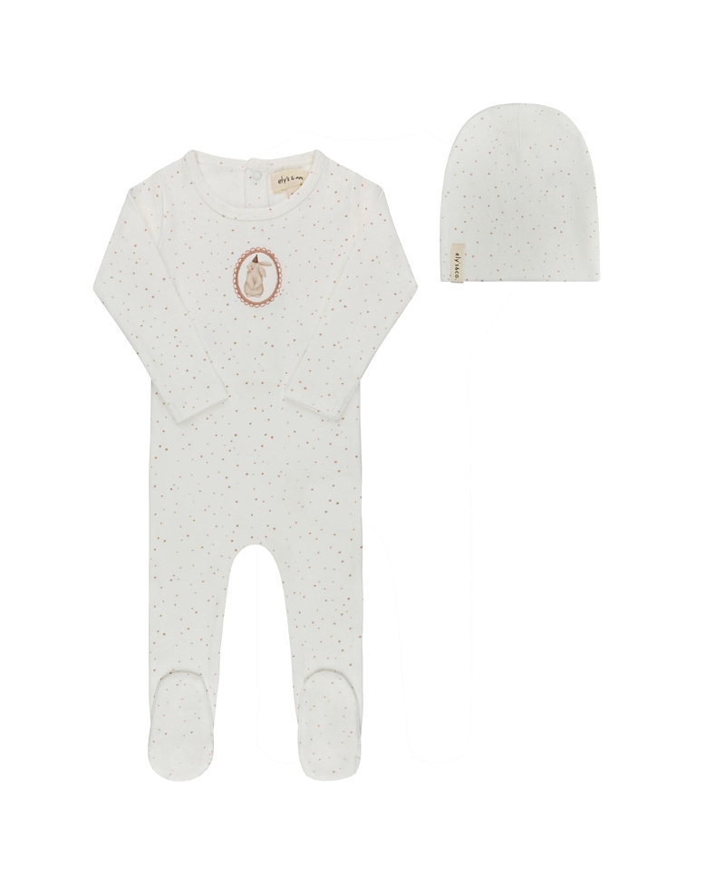 Ely's & Co. Unisex Speckled Bunny Collection Footie Beanie - Baby