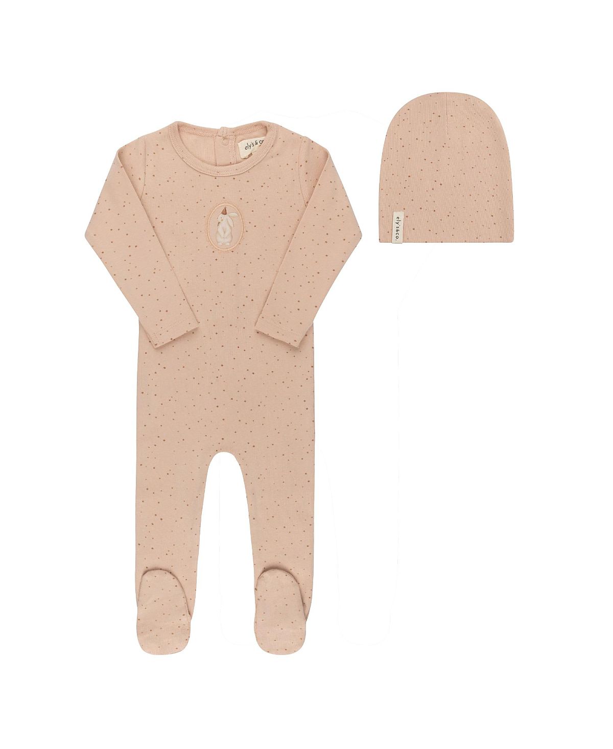 Ely's & Co. Unisex Speckled Bunny Collection Footie Beanie - Baby