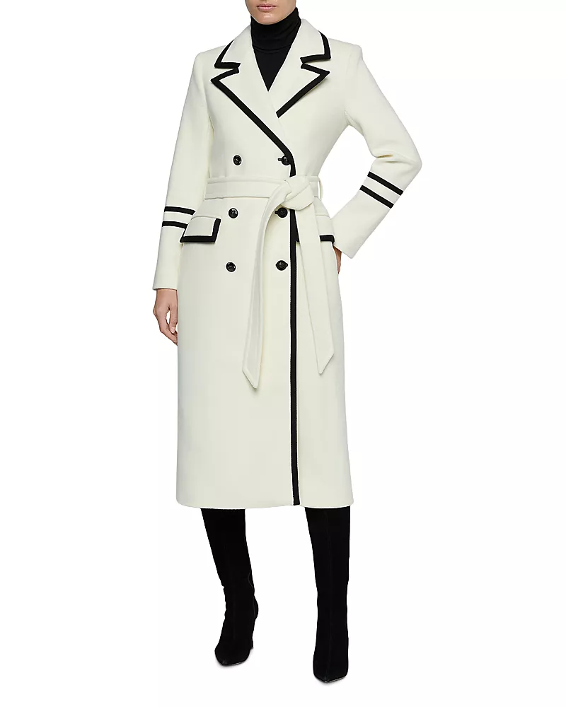 L'Agence Irene Military Wool Blend Long Coat