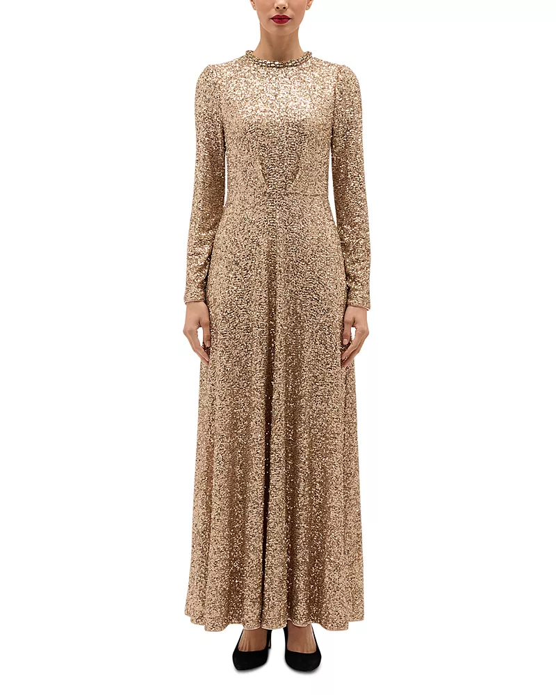 Hobbs London Farrah Sequin Maxi Dress