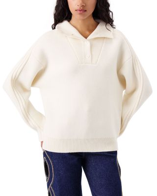 Tressé Tresse Madja Merino Wool Sweater In White