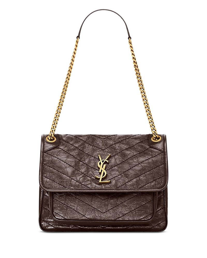 Saint Laurent Niki Medium Shoulder Bag in Vintage Leather · OS