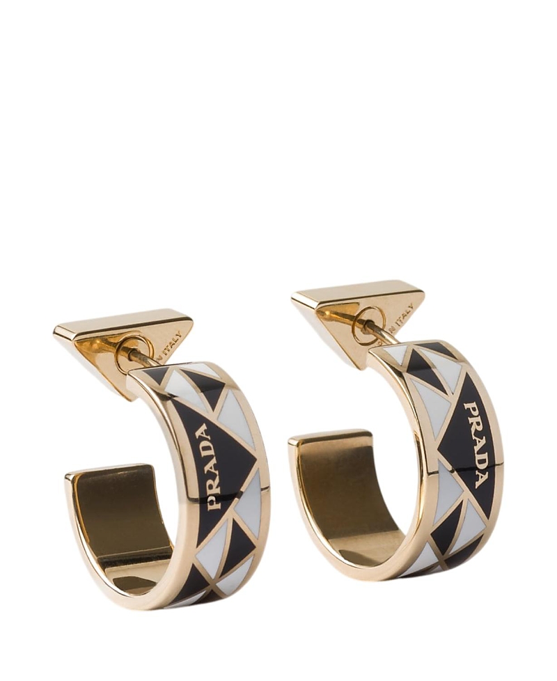 Prada Enameled Metal Earrings · OS