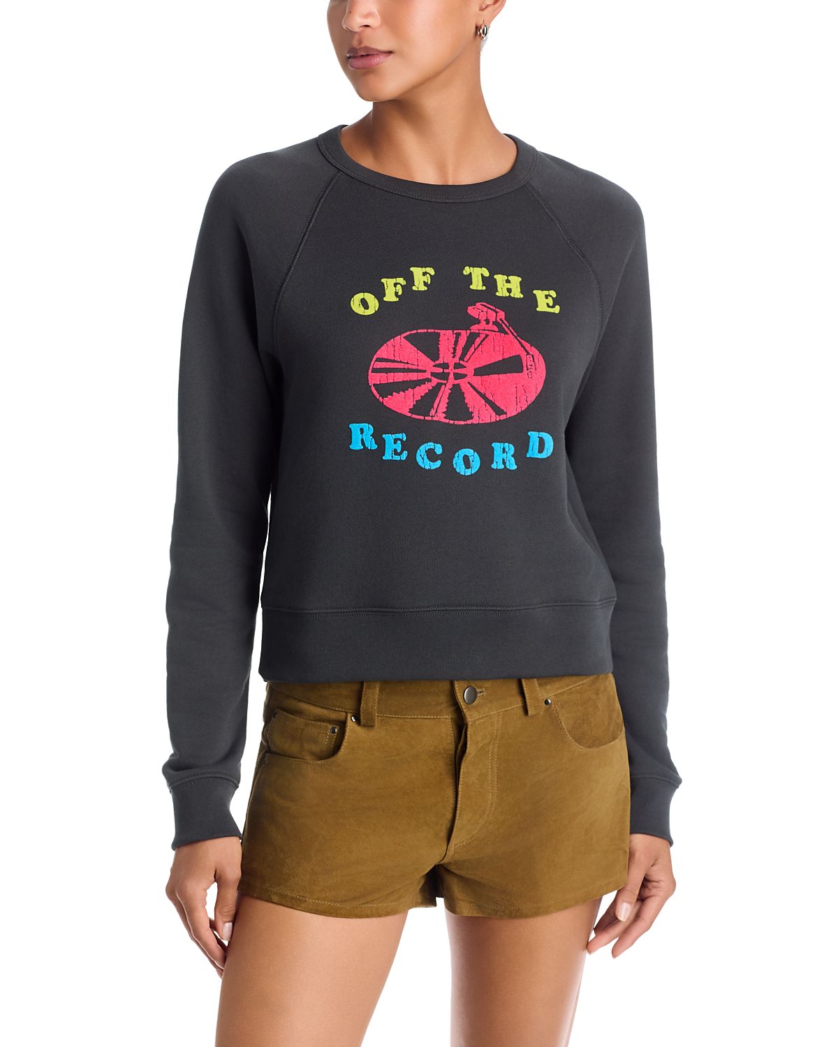 Mother The Itty Concert Cotton Sweatshirt