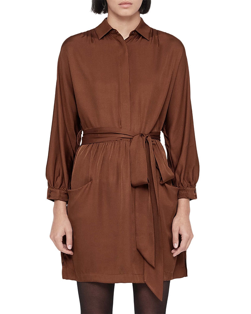 Allsaints Noora Belted Shirt Dress