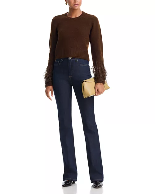 Briana Feather Trim Sweater