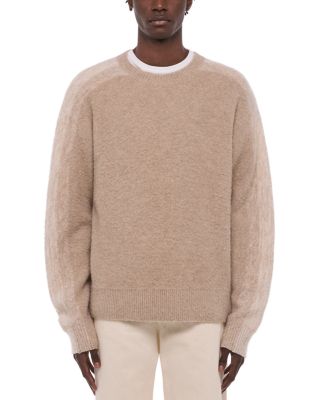 Brush Stripe Crewneck Wool Sweater
