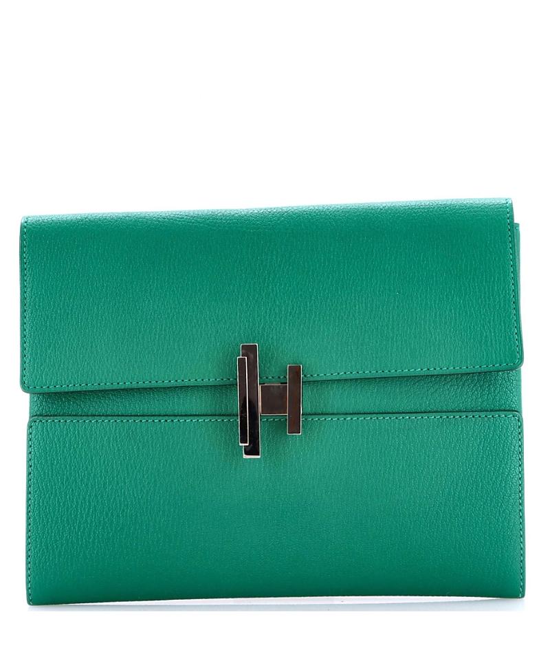 Pre-Owned HERMES Cinhetic Chevre Mysore Clutch