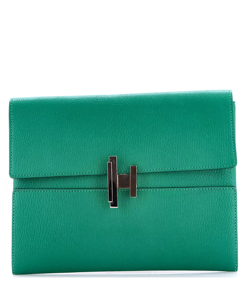 Pre-Owned HERMES Cinhetic Chevre Mysore Clutch